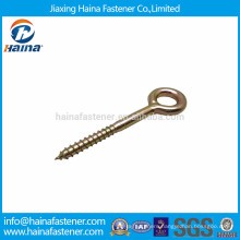 China manufacturer zinc plated carbon steel eye wood screw